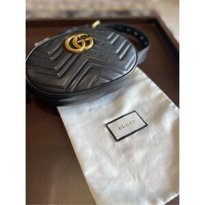 Gucci GG Marmont Oval leather handbag